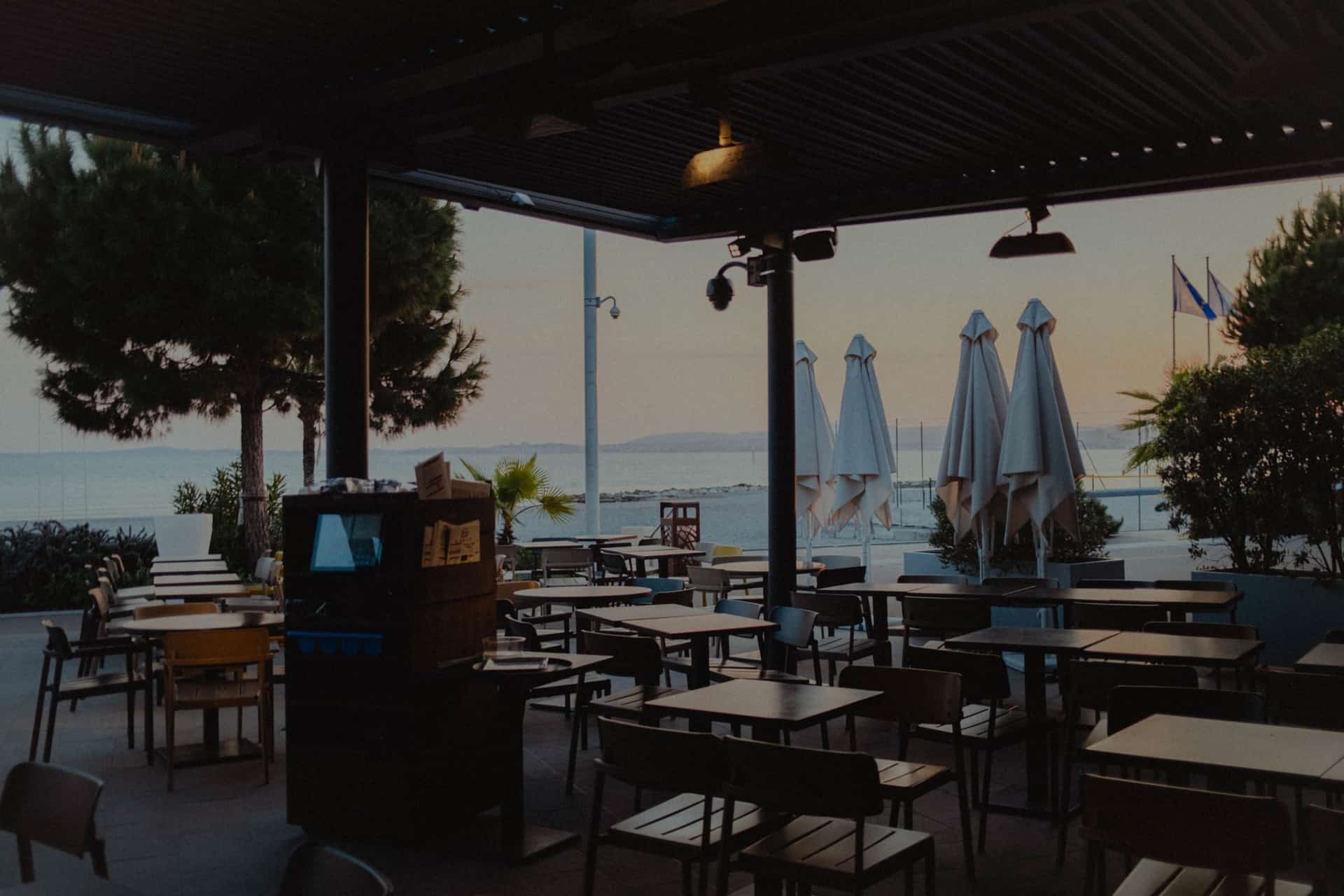 Terrasse Maison Manou - vue mer au coucher du soleil